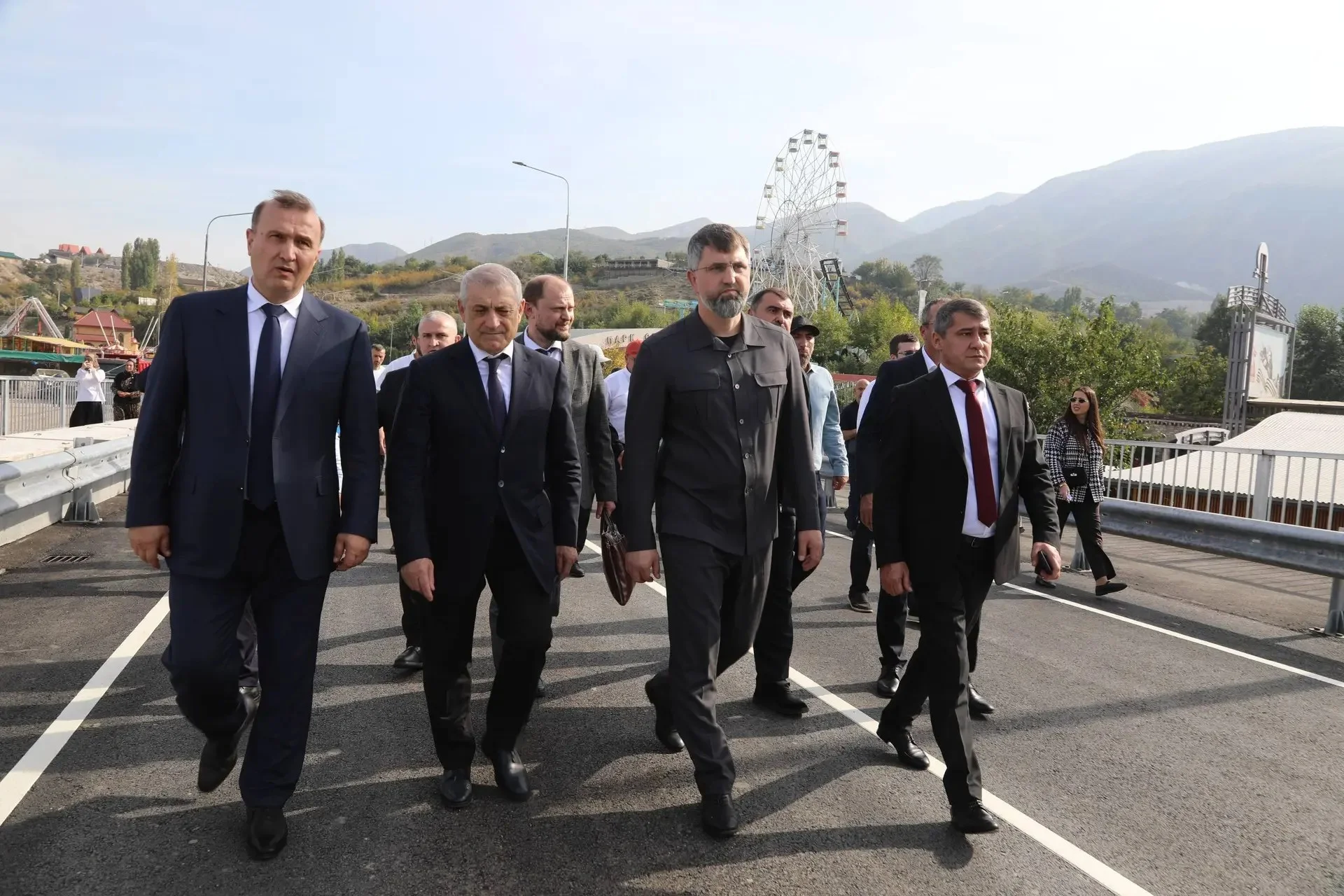 Магомед Рамазанов принял участие в открытии после капремонта моста через реку Сулак